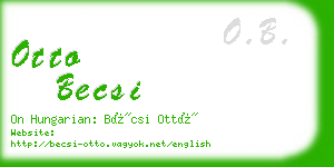 otto becsi business card